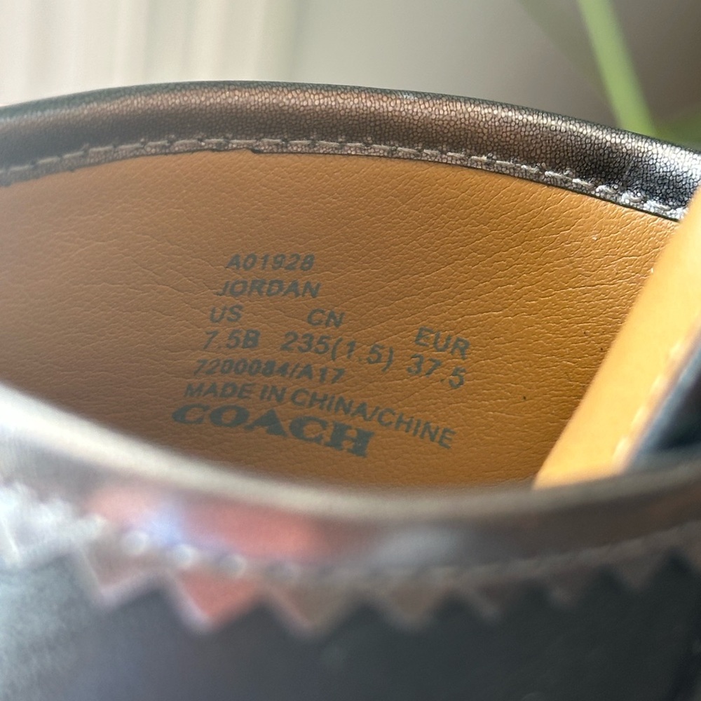 Coach Black and Silver Heels. 7.5 Designer Leather Open Toe - Picture 3 of 13